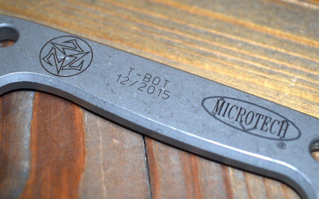 Microtech T-Bot Tactical Impact Device Stonewash Titanium from NORTH RIVER OUTDOORS