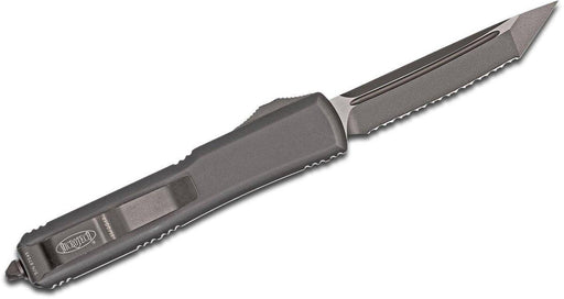 Microtech Ultratech Tactical Auto OTF 3.46" Fully Serrated Black Tanto Blade, from NORTH RIVER OUTDOORS