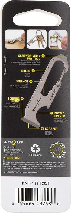 Nite Ize DoohicKey 6-in-1 Key Chain Multi Tool, Stainless Steel - NORTH RIVER OUTDOORS