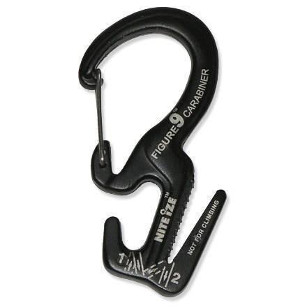 Nite Ize Figure 9 Carabiner Rope Tightener Black, S from NORTH RIVER OUTDOORS