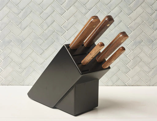 OLD HICKORY 5 PC KITCHEN KNIFE SET WITH BLOCK (USA) ) - NORTH RIVER OUTDOORS