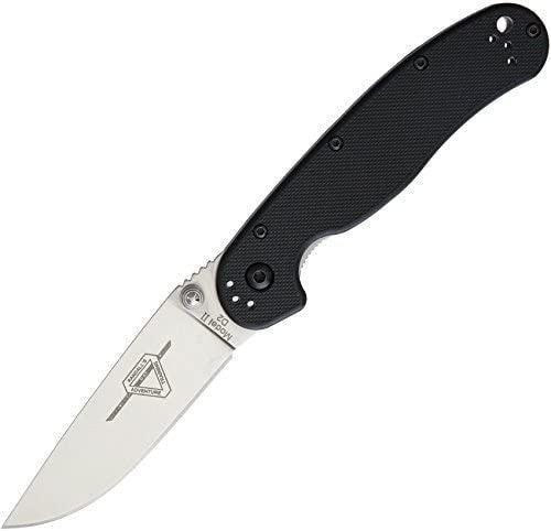 Ontario RAT 2 Folding Knife 3.0" Satin Plain Blade, Black Nylon Handles - 8860 from NORTH RIVER OUTDOORS
