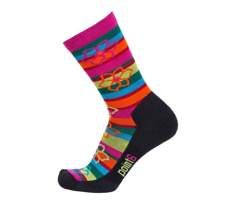 Point6 Bolivian Stripe, Extra Light, 3/4 Crew, Black, Large Socks from NORTH RIVER OUTDOORS