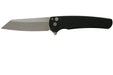 Pro-Tech 5206 Malibu Manual Flipper Knife 3.30" CPM-20CV Black DLC Textured Handles from NORTH RIVER OUTDOORS