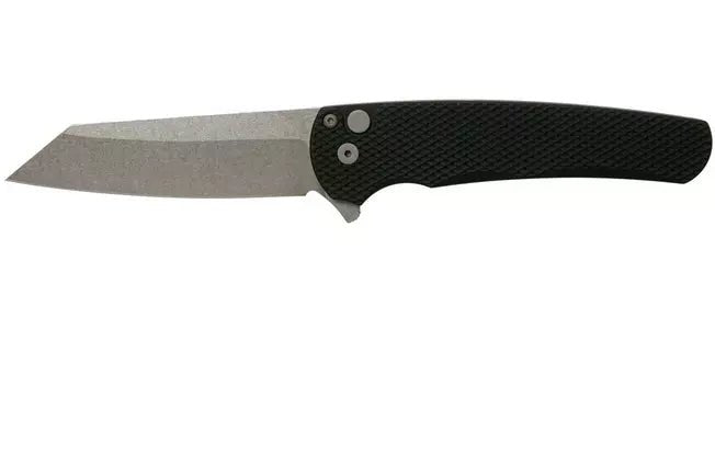 Pro-Tech 5206 Malibu Manual Flipper Knife 3.30" CPM-20CV Black DLC Textured Handles from NORTH RIVER OUTDOORS