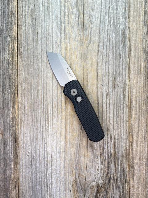 Pro-Tech Runt 5 R5405 Magnacut SW Reverse Tanto Blade Black Knurled (USA) from NORTH RIVER OUTDOORS