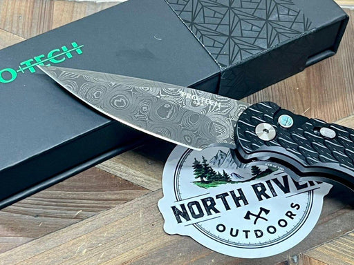 Pro-Tech T530-DAMA Tactical Response 5 Auto Knife (3.25" Black) Damascus - NORTH RIVER OUTDOORS