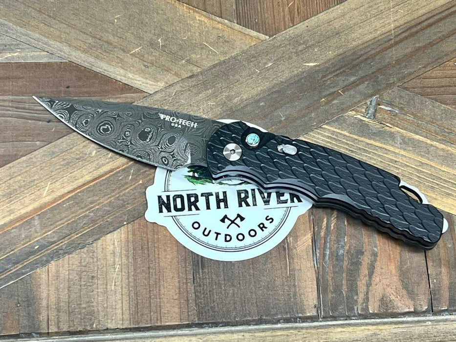 Pro-Tech T530-DAMA Tactical Response 5 Auto Knife (3.25" Black) Damascus from NORTH RIVER OUTDOORS