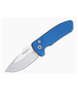 Protech Knives Les George SBR Black DLC Blue Handle Knife LG403-BLUE from NORTH RIVER OUTDOORS