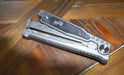 REATE EXO-M OTF GRAVITY KNIFE TITANIUM/BLACK MICARTA 2.95" DOUBLE EDGE SATIN from NORTH RIVER OUTDOORS
