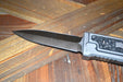 REATE EXO-M OTF GRAVITY KNIFE TITANIUM/CARBON FIBER 2.95" DOUBLE EDGE SATIN - NORTH RIVER OUTDOORS