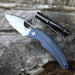 Reate Tashi Bharucha Baby Machine Frame Lock Knife Blue Titanium (3.25" Satin) from NORTH RIVER OUTDOORS