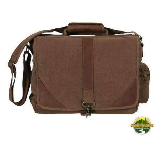 Rothco Brown Canvas Pioneer Laptop Bag - 9690 from NORTH RIVER OUTDOORS
