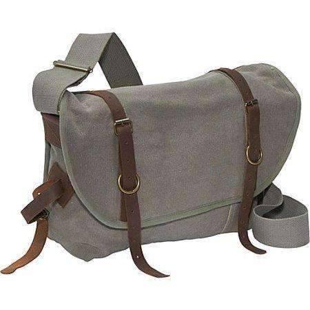 Rothco Canvas Explorer Shoulder Bag/Leather - NORTH RIVER OUTDOORS
