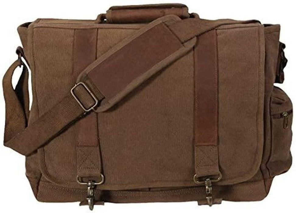 Rothco Vintage Canvas Pathfinder Laptop Bag With Leather Accents from NORTH RIVER OUTDOORS