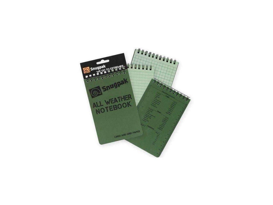 SnugPak All Weather Notebooks (Large) - NORTH RIVER OUTDOORS