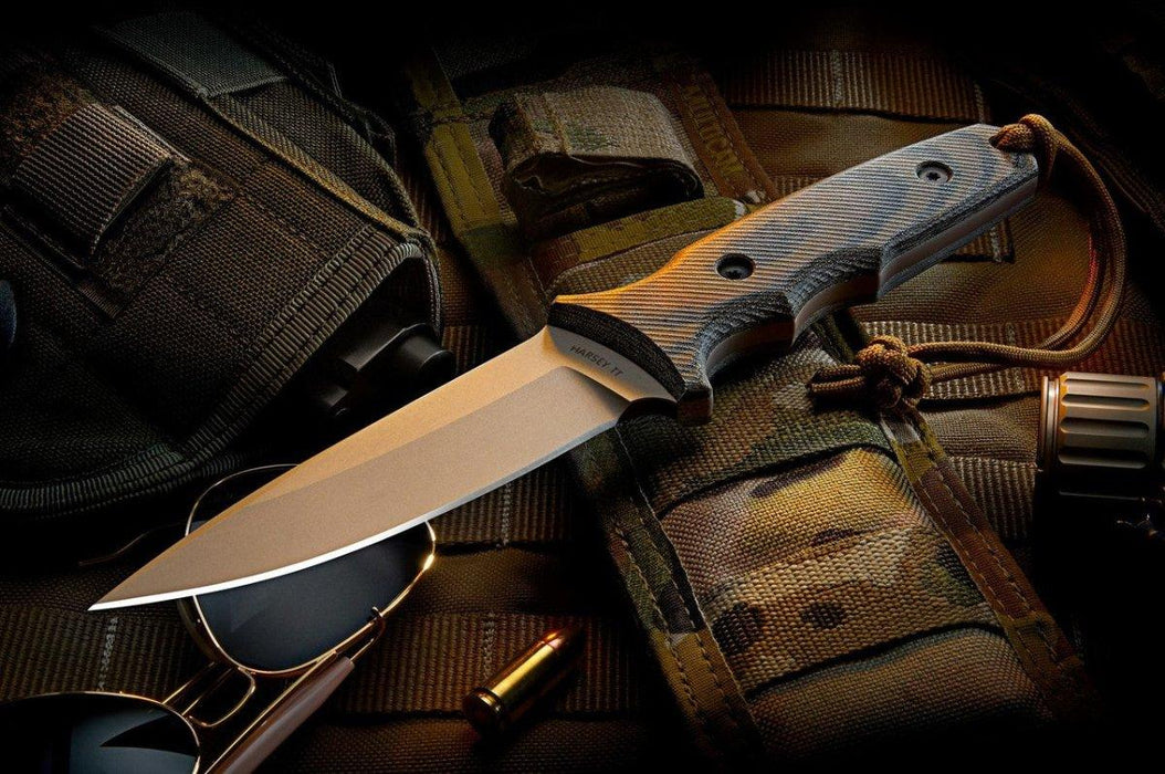 Spartan Harsey TT Tactical Trout Fixed Blade Knife 4.5" S45VN FDE from NORTH RIVER OUTDOORS