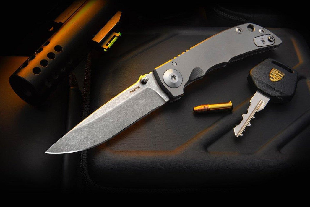 Spartan SHF Harsey SF10SW Folding Knife 3.25" S45VN Titanium Handles from NORTH RIVER OUTDOORS