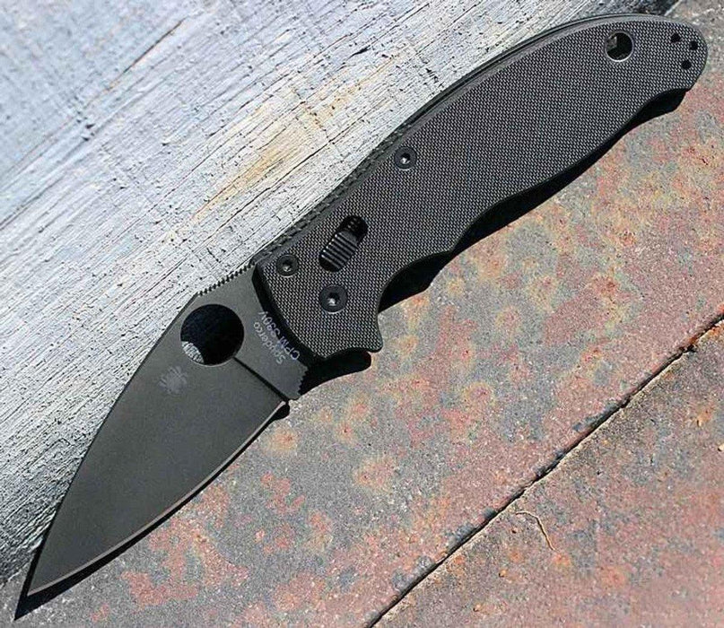 Spyderco C101GPBBK2 Manix 2 Knife Tactical (3.375" Black) from NORTH RIVER OUTDOORS