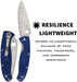 Spyderco C142PBL Resilience Lightweight Folding Knife 4.2" CPM-S35VN from NORTH RIVER OUTDOORS
