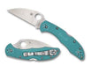 Spyderco Delica 4 C11FPWCT Lightweight Folding Knife 2.87" S30V Wharncliffe Teal Handles from NORTH RIVER OUTDOORS