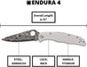 Spyderco Endura C10TIPD 3.83" VG10 Damascus Plain Blade, Titanium Handles from NORTH RIVER OUTDOORS