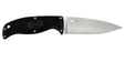 Spyderco FB31SBK2 Enuff 2 Fixed Knife 3.93" VG10 Leaf Shaped Serrated Blade Black FRN Handles from NORTH RIVER OUTDOORS