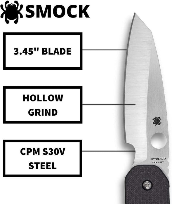 Spyderco Kevin Smock C240CFP Folding Knife 3.45" S30V Carbon Fiber - NORTH RIVER OUTDOORS