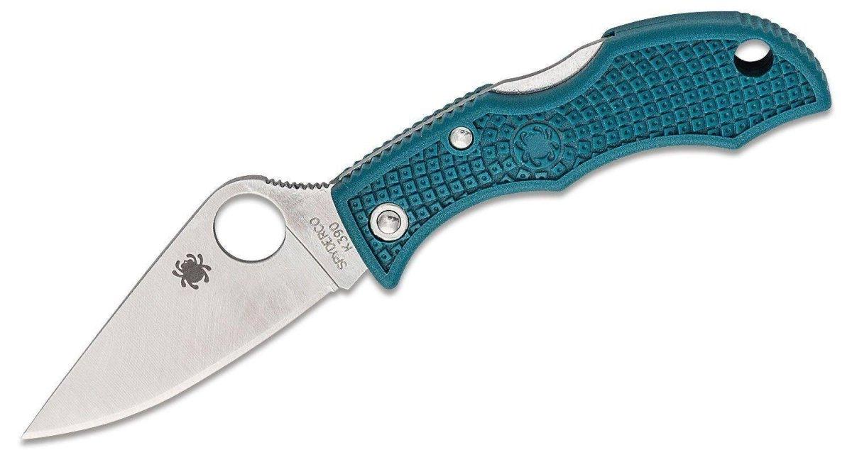 Spyderco Ladybug 3 Knife 1.97" K390 Satin Plain Blade, Blue FRN Handles - LFP3K390 from NORTH RIVER OUTDOORS