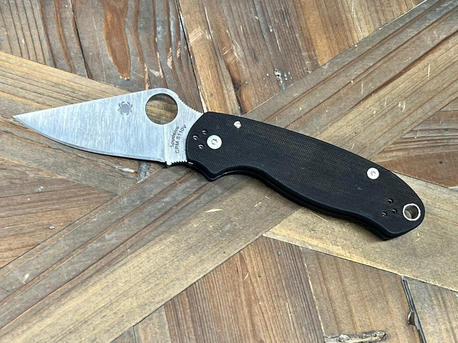 Spyderco Para 3 C223GPDBCK Knife 3" S110V Satin Blade Black Handles G10 (USA) from NORTH RIVER OUTDOORS