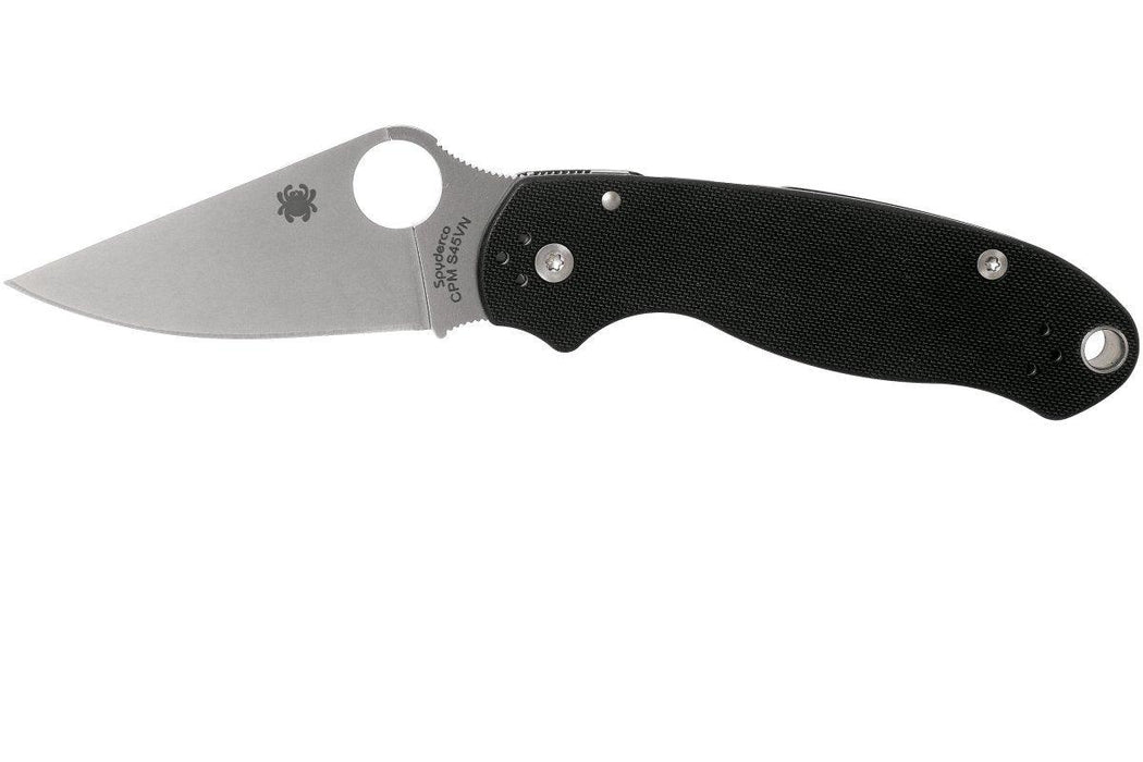 Spyderco Para 3 S30V Knife Black G-10 (3" Satin) C223GP from NORTH RIVER OUTDOORS