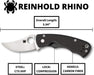 Spyderco Reinhold Rhino Folding Knife 2.35" (C210CFP) from NORTH RIVER OUTDOORS