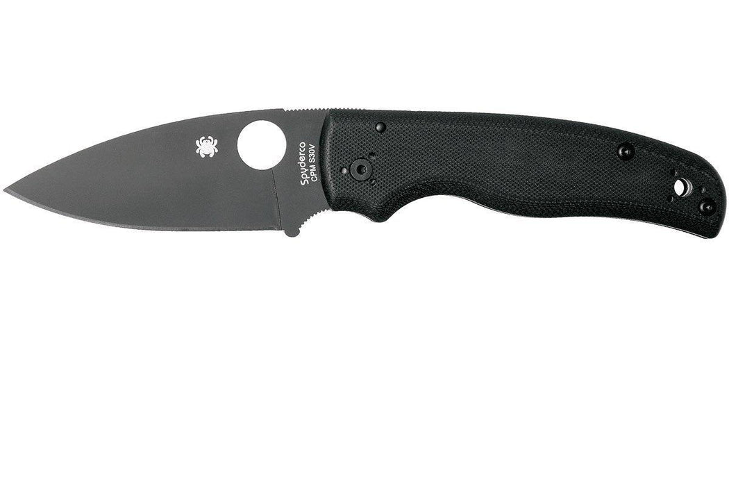 Spyderco Shaman Folding Knife 3.58" S30V Black Plain Blade, Matte G10 (USA) - NORTH RIVER OUTDOORS