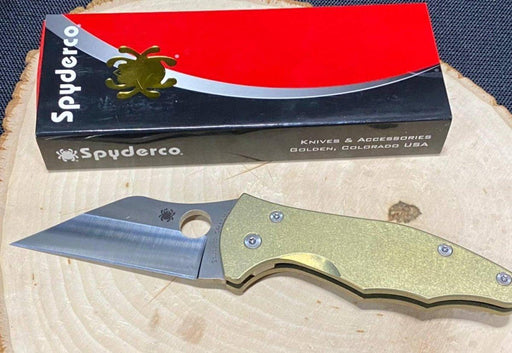 Spyderco Yojimbo 2 Custom Folding Knife 3.2" S30V Titanium Handles from NORTH RIVER OUTDOORS