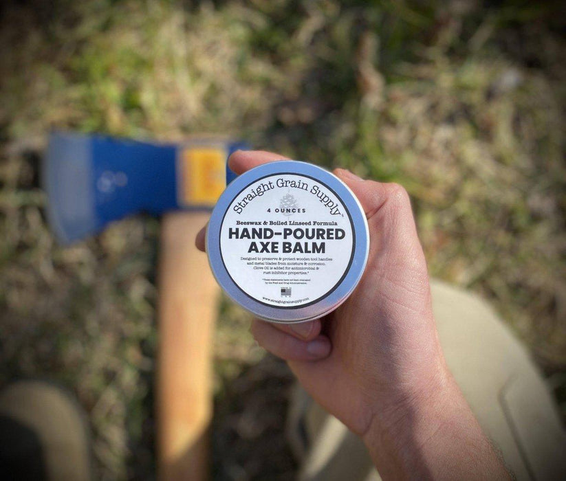 Straight Grain Supply Hand-Poured Axe Balm (USA) from NORTH RIVER OUTDOORS