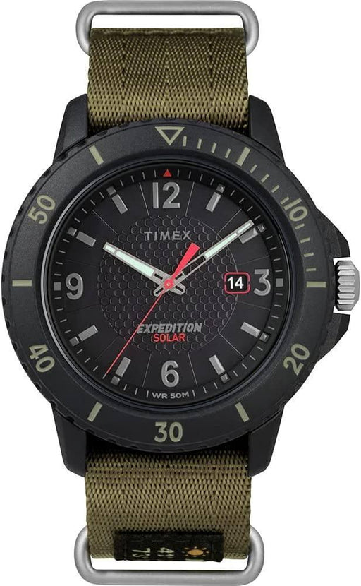 Timex Gallatin Nylon Slip-Thru Watch - Solar Green/Black Dial - NORTH RIVER OUTDOORS