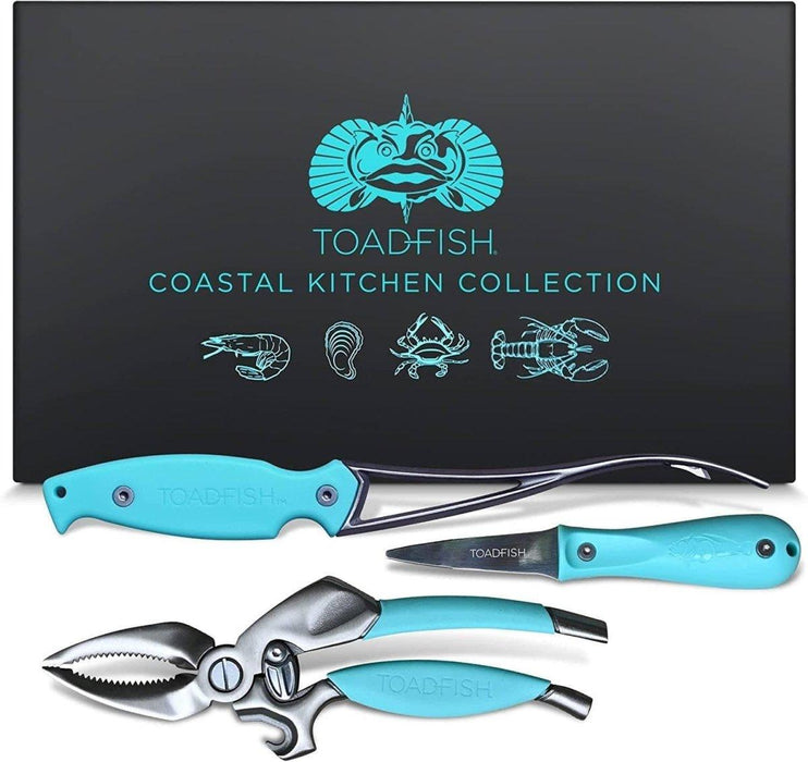 Toadfish Coastal Kitchen Collection - Crab Cracker, Shrimp Deveiner and Oyster Knife from NORTH RIVER OUTDOORS