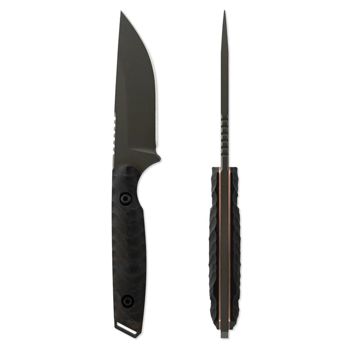 Toor Field 3.0 Fixed Blade Knife 3.625" CPM-154 Battleship Gray Drop Point Ebony Wood (USA) from NORTH RIVER OUTDOORS