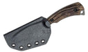 Toor Knives Vellum Fixed Blade Skinner Knife 3.5" CPM-154 Black Skinner, Ebony Wood (USA) from NORTH RIVER OUTDOORS