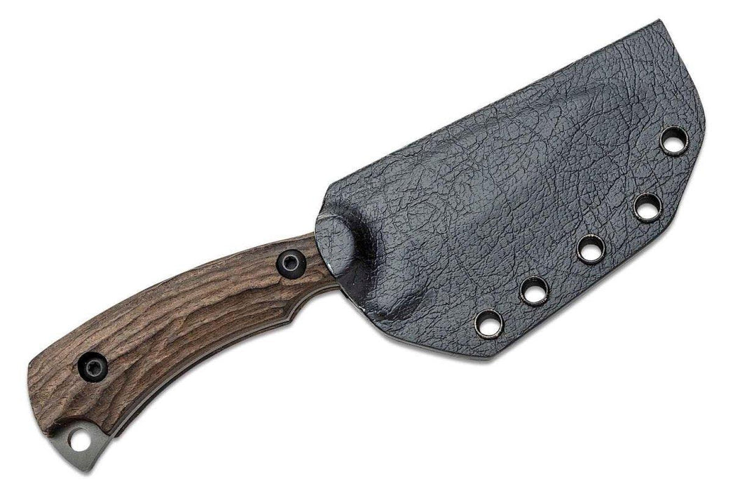 Toor Knives Vellum Fixed Blade Skinner Knife 3.5" CPM-154 Black Skinner, Ebony Wood (USA) from NORTH RIVER OUTDOORS
