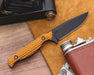 Toor Mutiny Fixed Blade Knife 4" CPM-154 Black Drop Point Gold Aluminum Handles (USA) from NORTH RIVER OUTDOORS