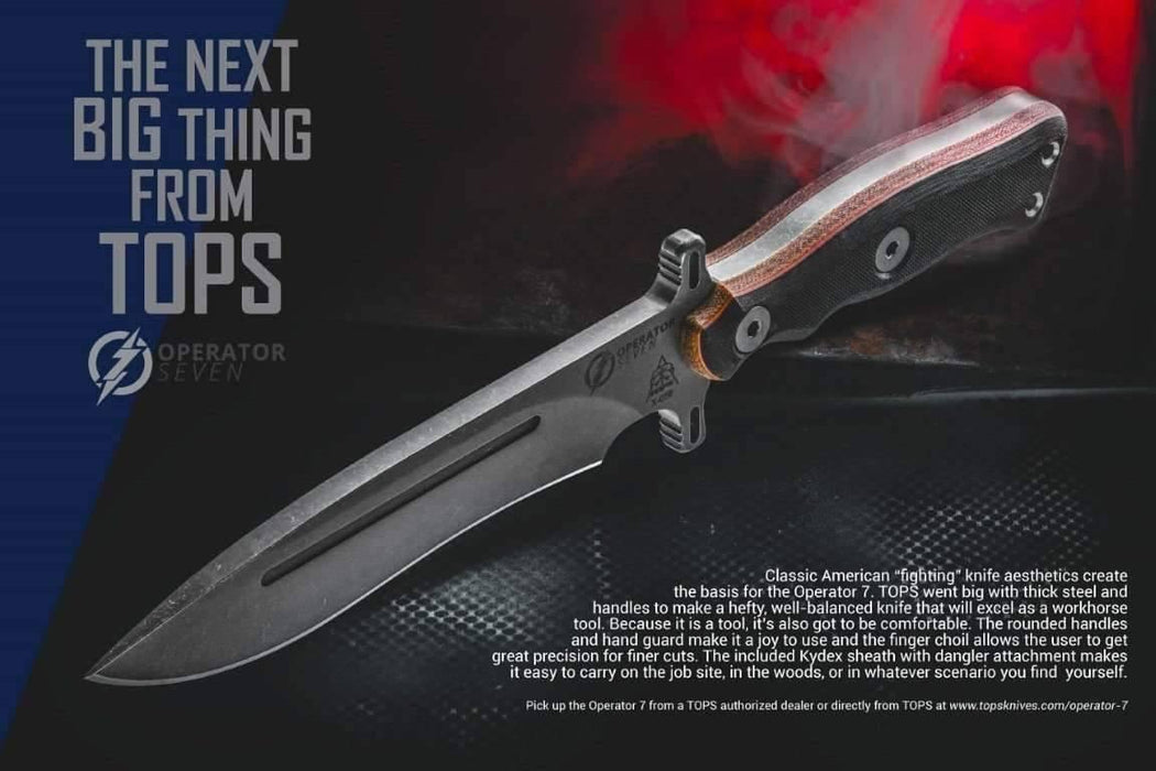 TOPS Operator 7 OP7-01 Knife (USA) from NORTH RIVER OUTDOORS
