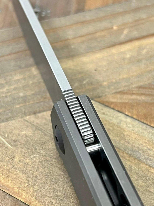 Trevor Burger Custom Knives TBC-URBANXL M390 Stonewashed Plain Blade Titanium Handles from NORTH RIVER OUTDOORS