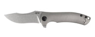 Zero Tolerance Les George 0920 Flipper 3.9" CPM-20CV Stonewashed Blade, 3D Machined Titanium Handles from NORTH RIVER OUTDOORS